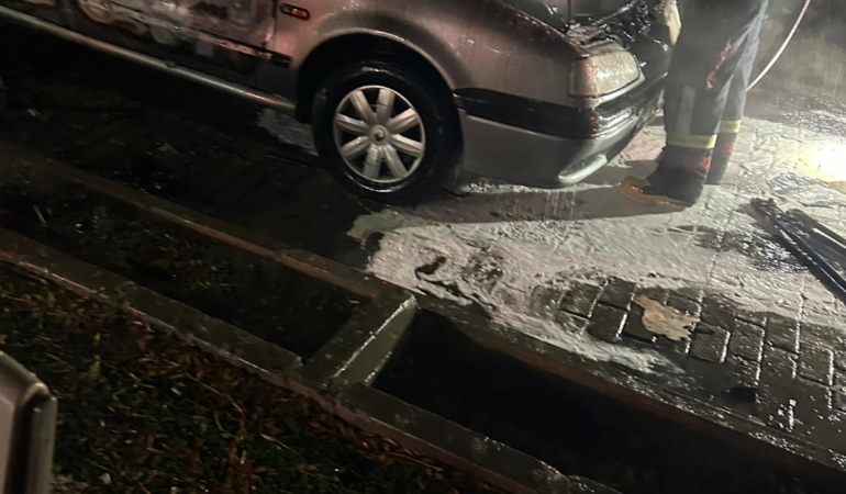 Köşk’te Park Halindeki Otomobil Yandı